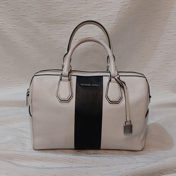 Michael Kors Handbags - Michael Kors Ivory and Ebony Satchel